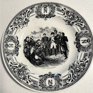 19th Century Boch Freres Napoleonic Plate